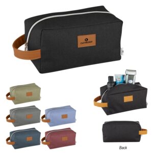Custom Heathered Recycled Toiletry Bag
