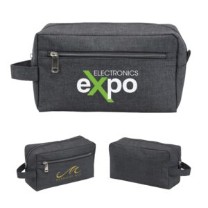 Custom Heathered Travel Toiletry Bag