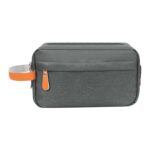Custom Heathered Travel Toiletry Bag W/PU Handle - 4