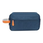 Custom Heathered Travel Toiletry Bag W/PU Handle - 5