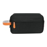 Custom Heathered Travel Toiletry Bag W/PU Handle - 6