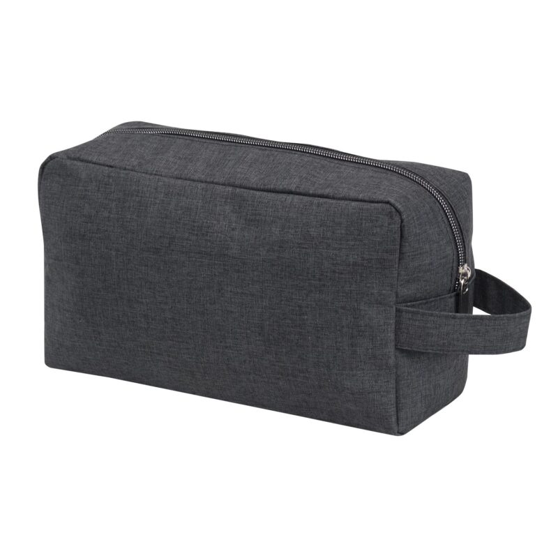 Custom Heathered Two Zipper Toiletry Bag - 1