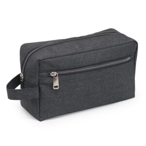 Custom Heathered Two Zipper Toiletry Bag