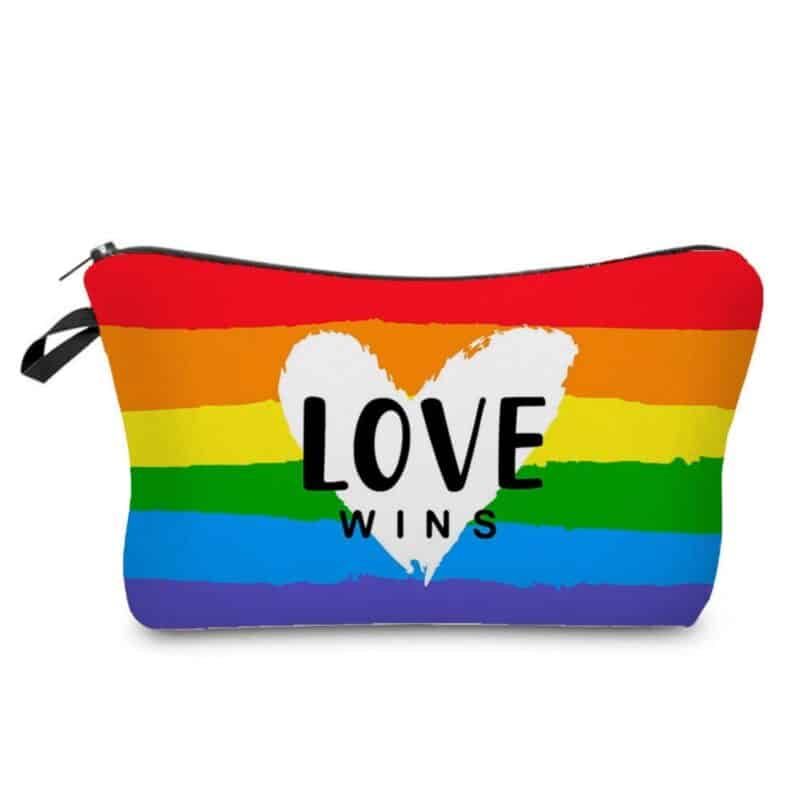 Custom LGBT Rainbow Travel Toiletry Bag - 2