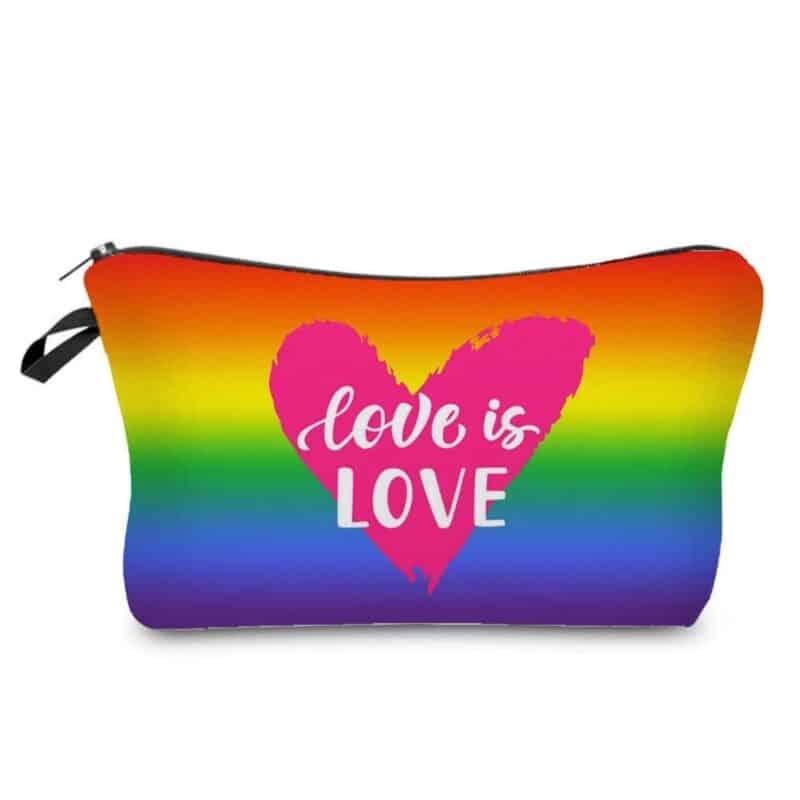 Custom LGBT Rainbow Travel Toiletry Bag - 4