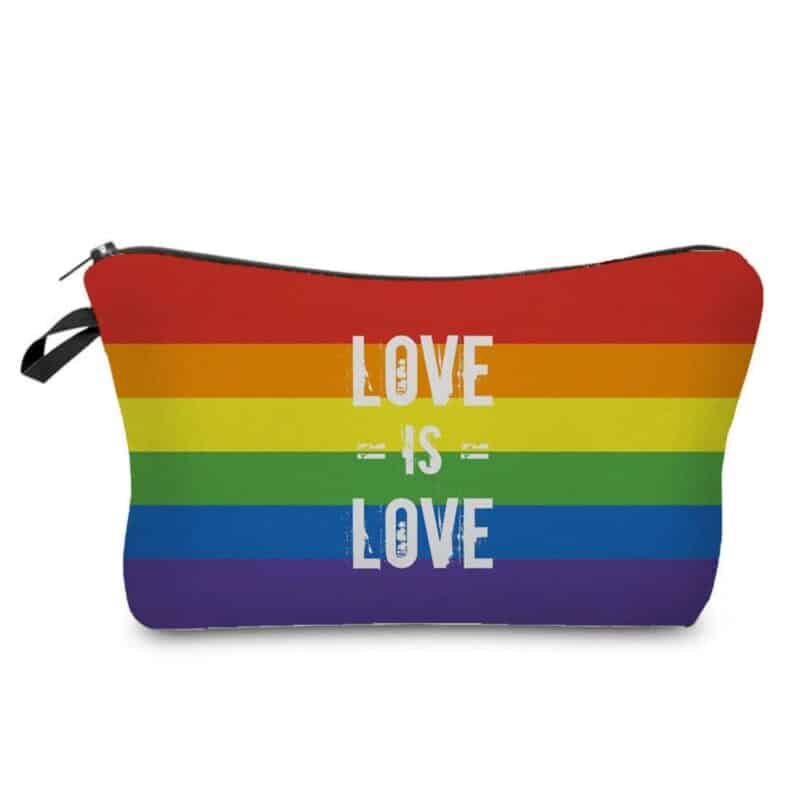 Custom LGBT Rainbow Travel Toiletry Bag - 7