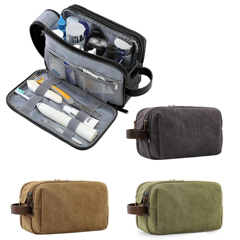Custom Large Capacity Canvas Toiletry Bag - 1