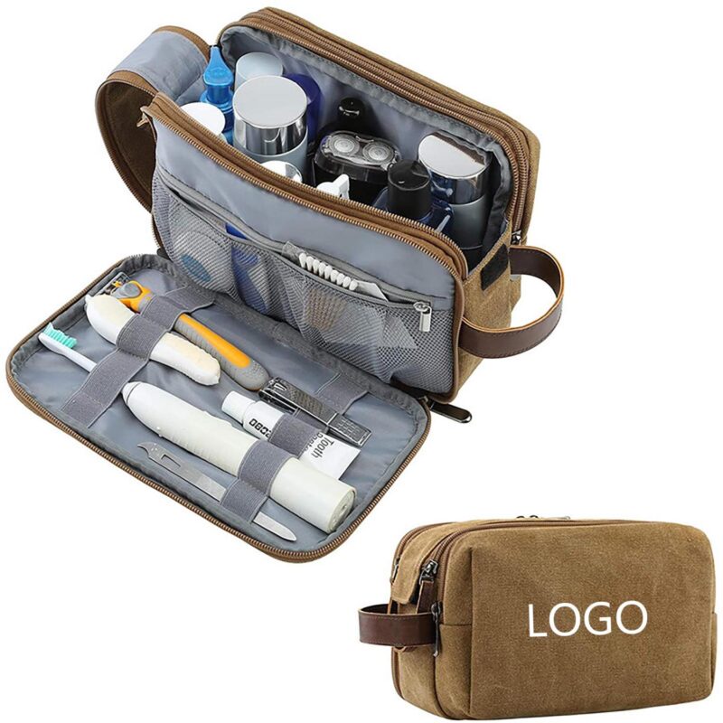 Custom Large Capacity Canvas Toiletry Bag - 4