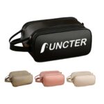 Custom Large Capacity Double Layer Makeup Bag Waterproof PU Leather Toiletry Bag For Women