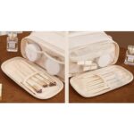 Custom Large Capacity Double Layer Makeup Bag Waterproof PU Leather Toiletry Bag For Women - 2