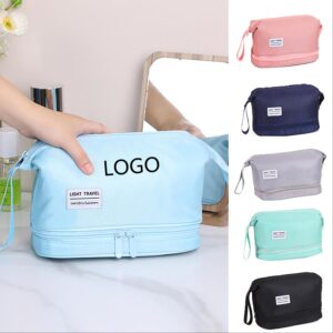 Custom Large Capacity Double Layer Toiletry Bag