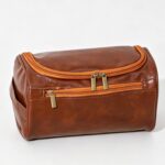 Custom Large Capacity Durable Travel PU Leather Toiletry Bag - 1