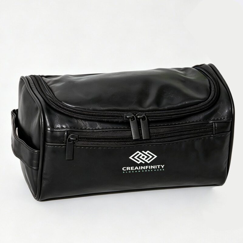 Custom Large Capacity Durable Travel PU Leather Toiletry Bag - 4