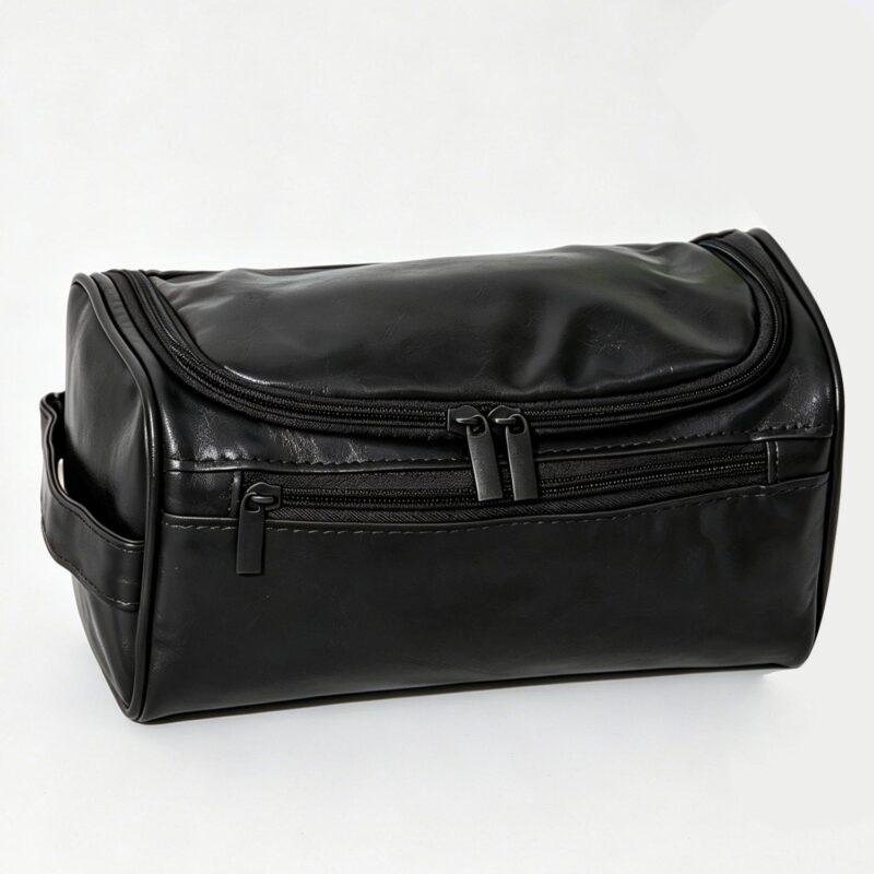 Custom Large Capacity Durable Travel PU Leather Toiletry Bag - 5