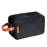 Custom Large Capacity Fabric Travel Toiletry Bag with Zipper Closure - 3