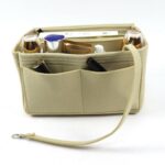 Custom Large Capacity Felt Makeup Bag Custom Logo Women Cosmetic Bag Multi Compartment Travel Toiletry Bag - 2