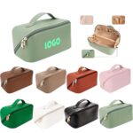 Custom Large Capacity PU Leather Makeup Toiletry Bag - 1