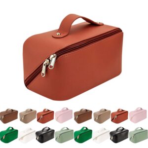 Custom Large Capacity PU Leather Makeup Toiletry Bag