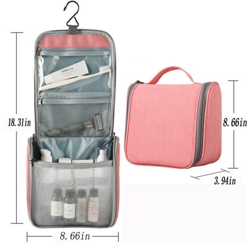 Custom Large Capacity Polyester Hanging Toiletry Bag - 6