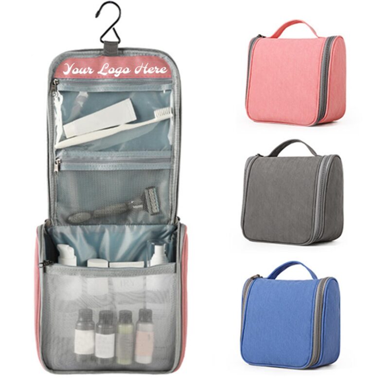 Custom Large Capacity Polyester Hanging Toiletry Bag