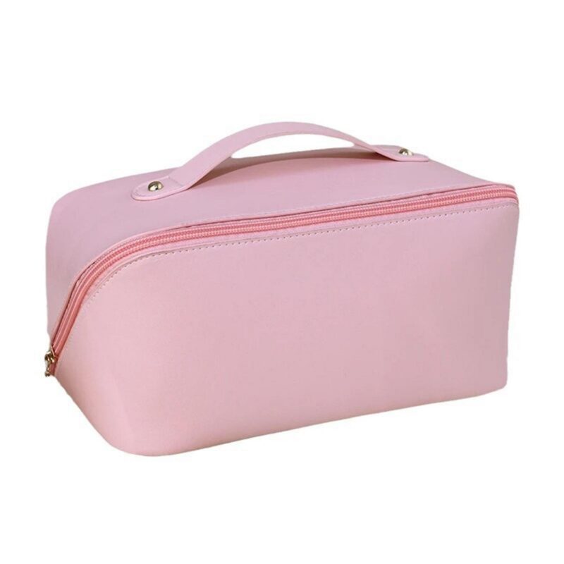 Custom Large Capacity Pu Leather Partitioned Toiletry Bag - 5