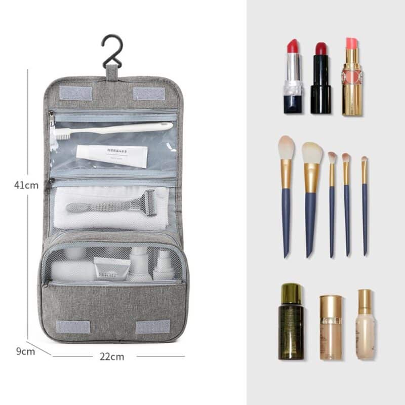 Custom Large Capacity Travel Toiletry Bag With Hanging Hook - 2