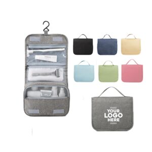 Custom Large Capacity Travel Toiletry Bag With Hanging Hook