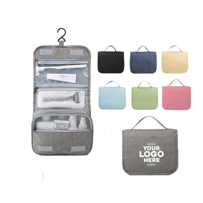 Custom Large Capacity Travel Toiletry Bag With Hanging Hook