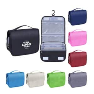 Custom Large Capacity Travel Toiletry Bag With Hanging Hook