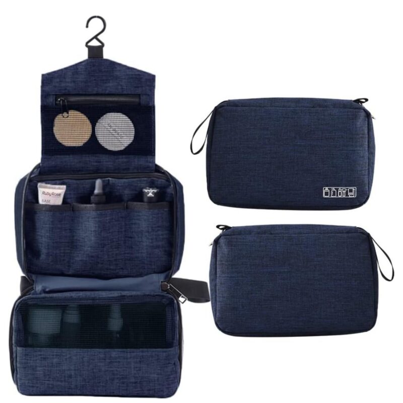 Custom Large Capacity Travel Toiletry Bag with Hanging Hook - 2