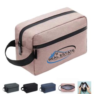 Custom Large Capacity Waterproof Oxford Cosmetic Toiletry Bag with Zipper