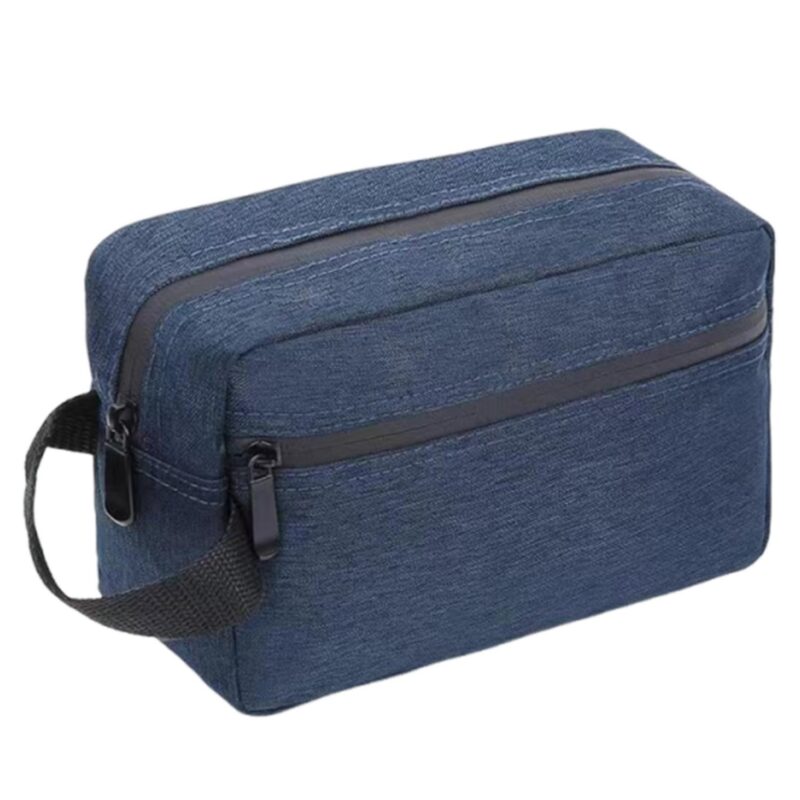 Custom Large Capacity Waterproof Oxford Cosmetic Toiletry Bag with Zipper - 5