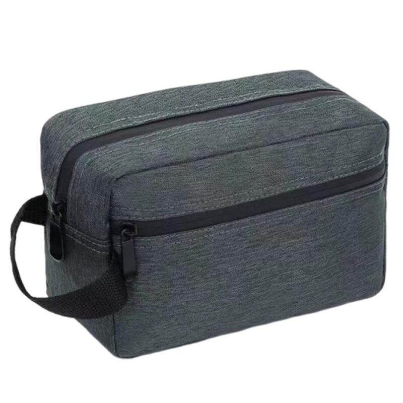 Custom Large Capacity Waterproof Oxford Cosmetic Toiletry Bag with Zipper - 7