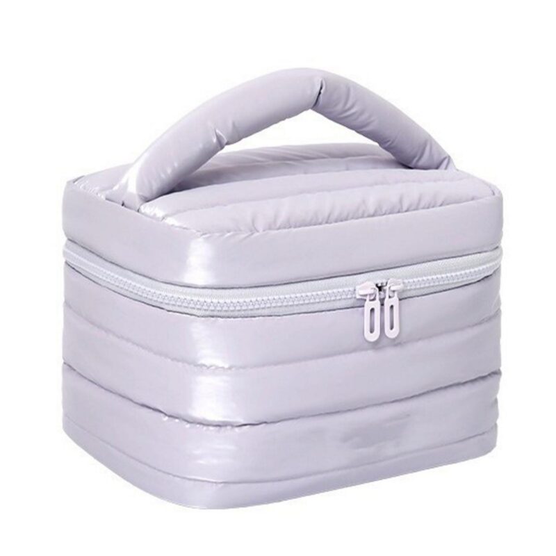 Custom Large Capacity Waterproof Polyester Toiletry Bag with Portable Handle - 1