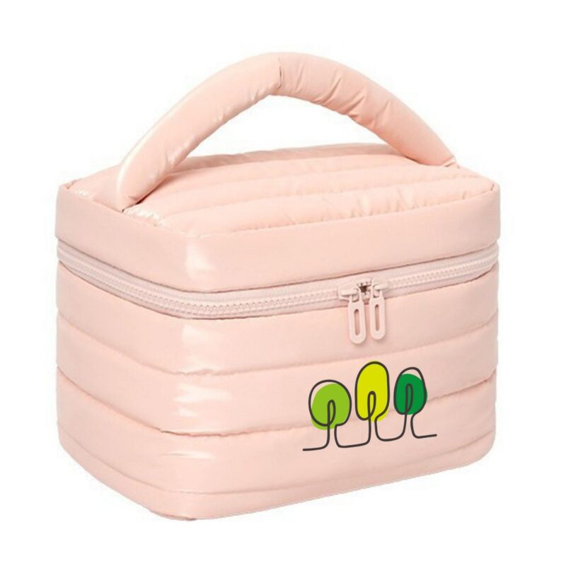 Custom Large Capacity Waterproof Polyester Toiletry Bag with Portable Handle - 4