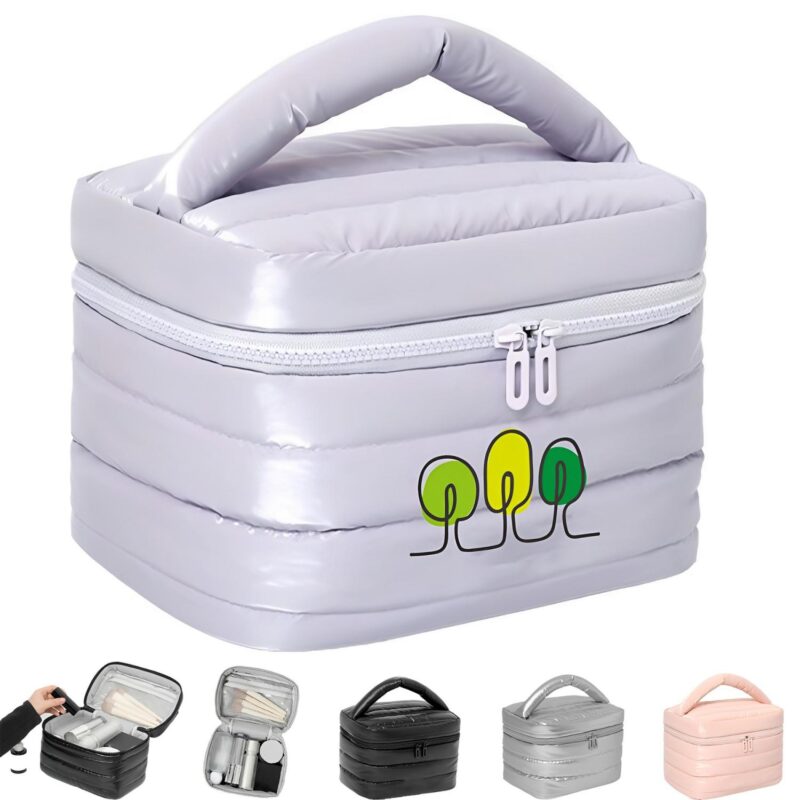 Custom Large Capacity Waterproof Polyester Toiletry Bag with Portable Handle