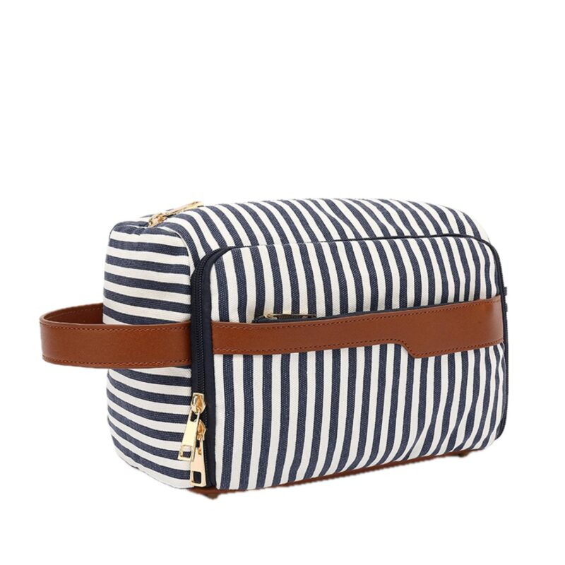 Custom Leather Accent Dopp Kit for Travel - 2