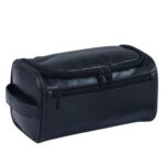 Custom Leather Dopp Kit Toiletry Bag for Men Women Hanging Travel Cosmetic Organizer Large Traveling Makeup - 4