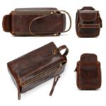 Custom Leather Handmade Travel Toiletry Bag - 1