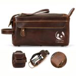 Custom Leather Handmade Travel Toiletry Bag