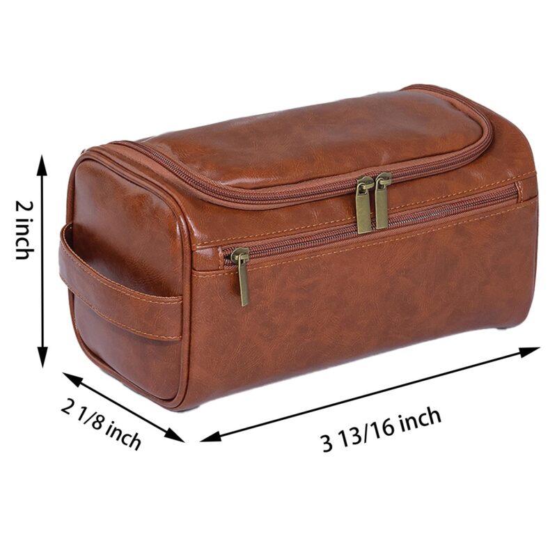 Custom Leather Toiletry Bag - 1