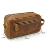 Custom Leather Travel Toiletry Bag - 1