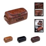 Custom Leather Travel Toiletry Dopp Kit