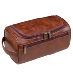 Custom Leather Travel Toiletry Dopp Kit - 2
