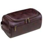 Custom Leather Travel Toiletry Dopp Kit - 3