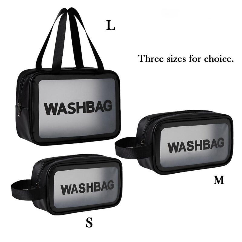 Custom Matte Translucent Toiletry Bag With Handy Handle - 1