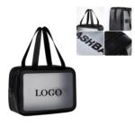 Custom Matte Translucent Toiletry Bag With Handy Handle