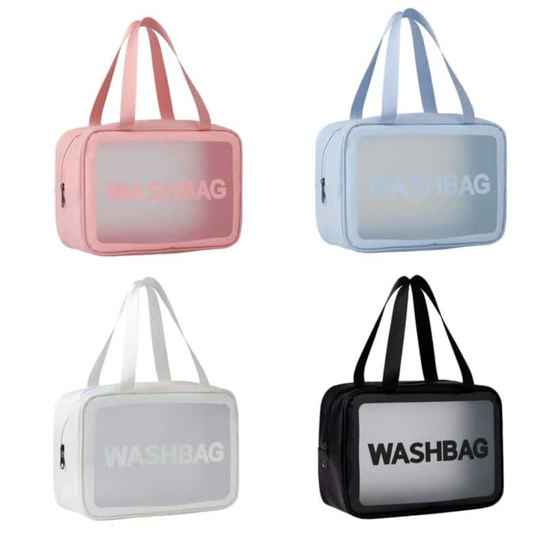 Custom Matte Translucent Toiletry Bag With Handy Handle - 2
