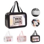 Custom Matte Translucent Toiletry Bag with Handy Handle