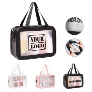 Custom Matte Translucent Toiletry Bag with Handy Handle
